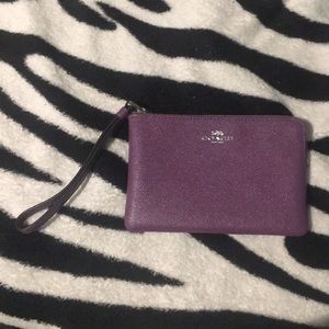 Purple Coach Wristlet